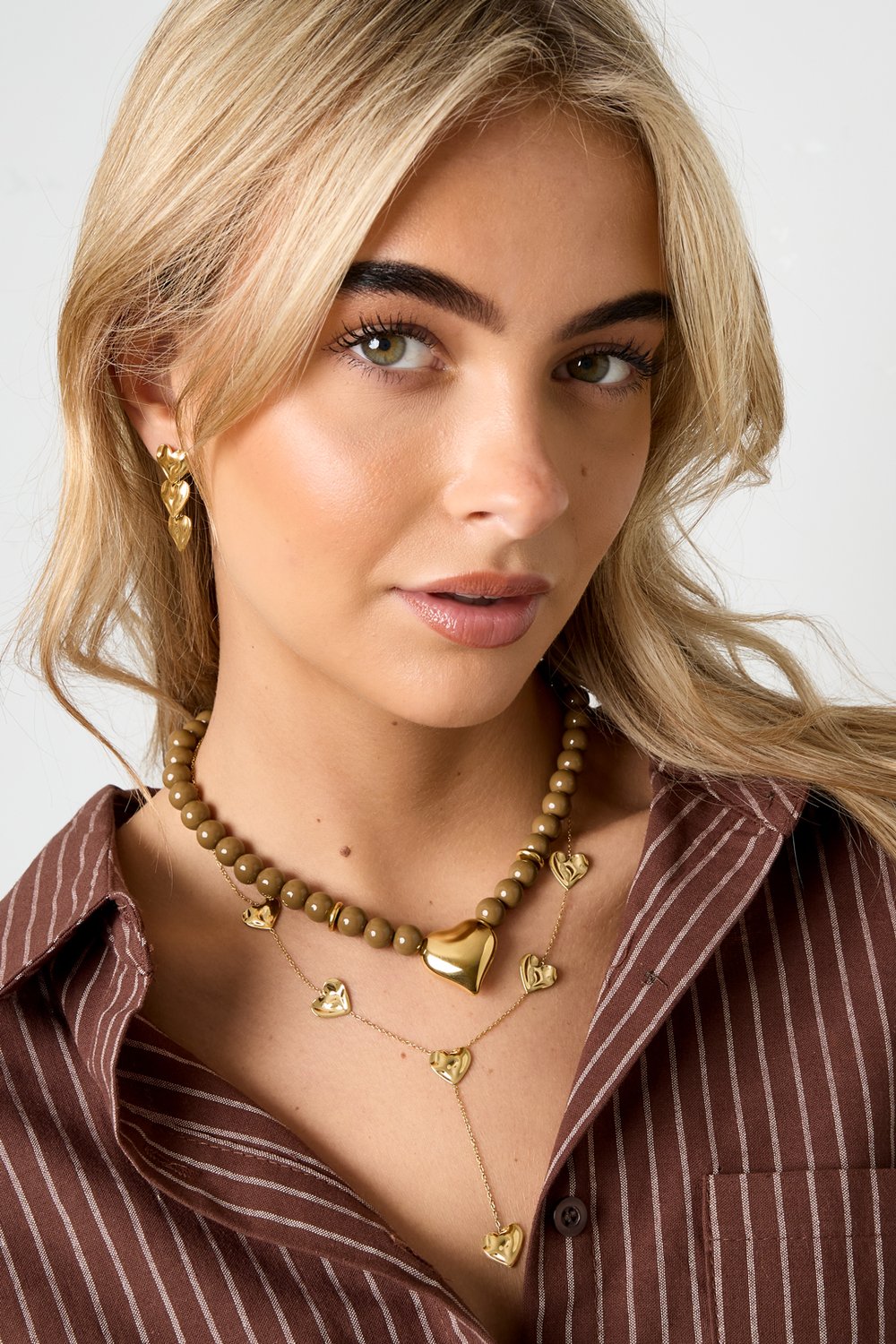 Acrylic Beaded Necklaces Heart Casual Daily Simple Series Women's jewelry h5Picture4